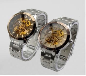 Mens Auto-Mechanical Self-Winding Hollow Engraving Watch